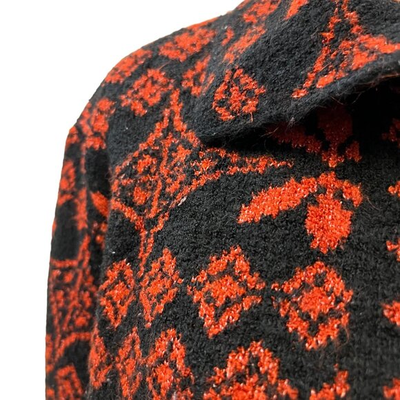 Arpaci Scandinavian Folk Jacket Ethnic Jacquard Wool Print Cardigan Sweater M - Picture 6 of 11